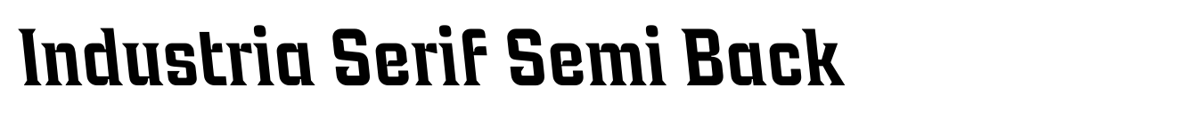 Industria Serif Semi Back image